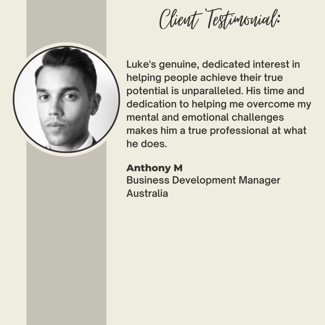 Original testimonial from Anthony M