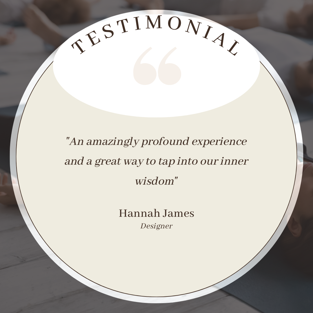 Original testimonial from Hannah James