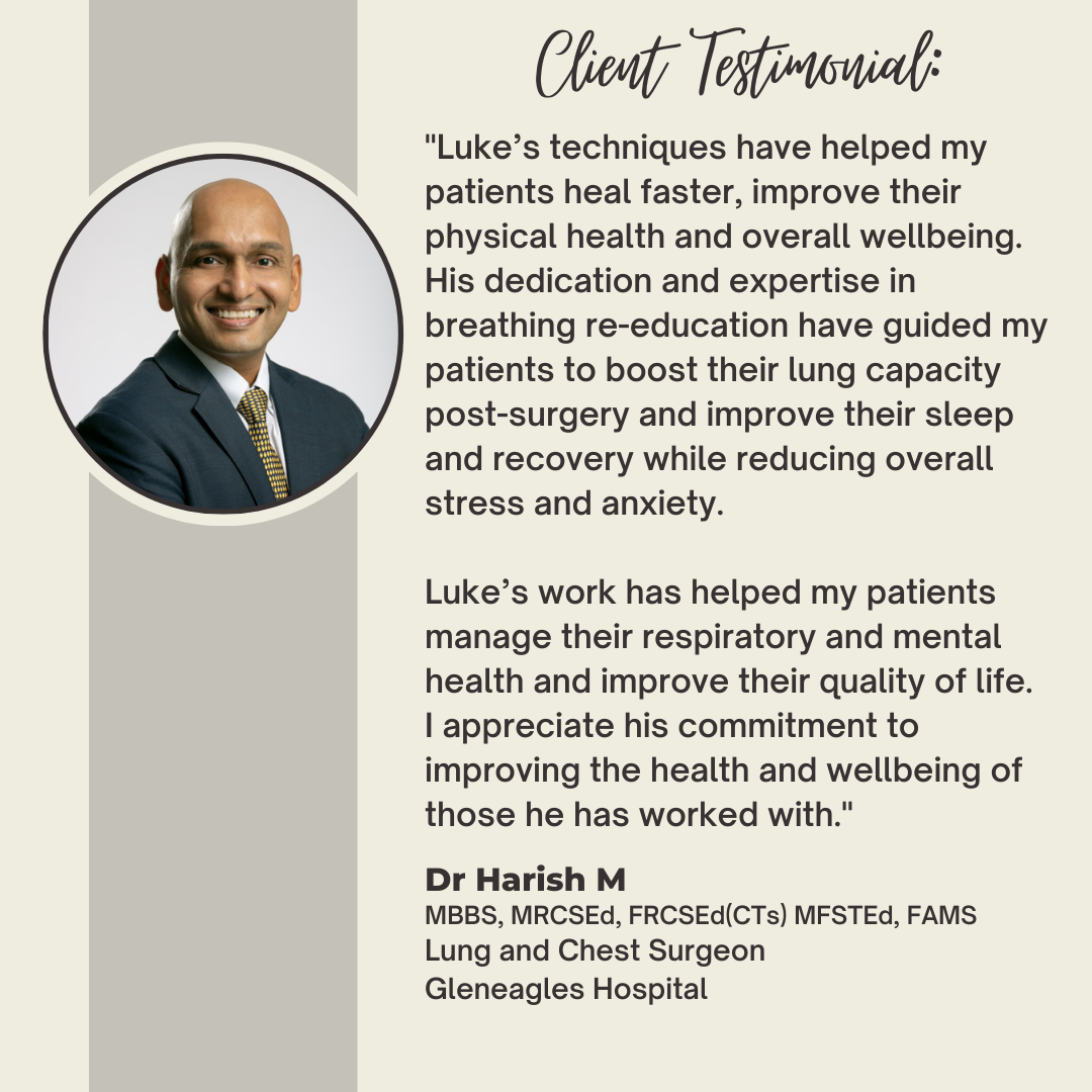 Original testimonial from Dr Harish M