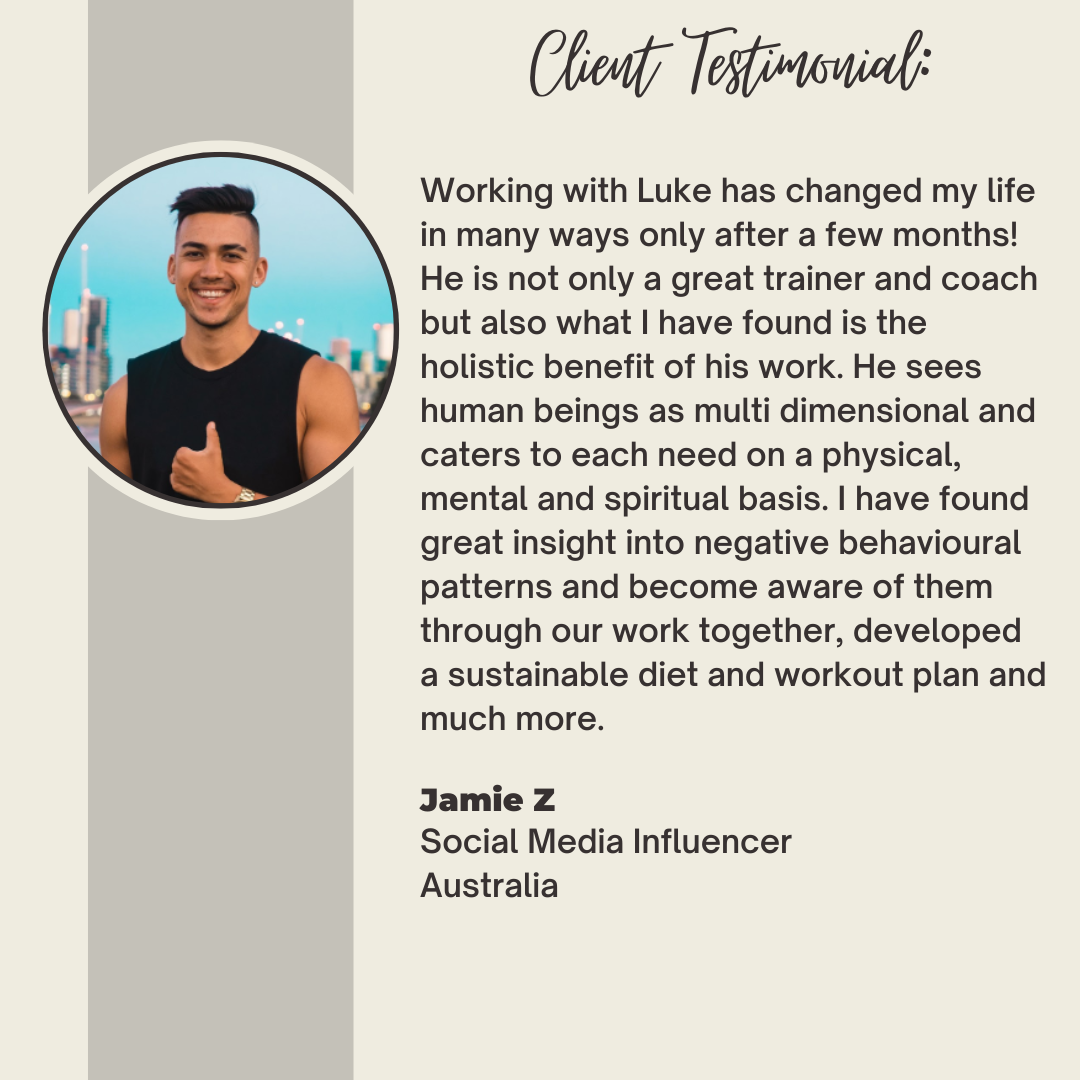 Original testimonial from Jamie Z