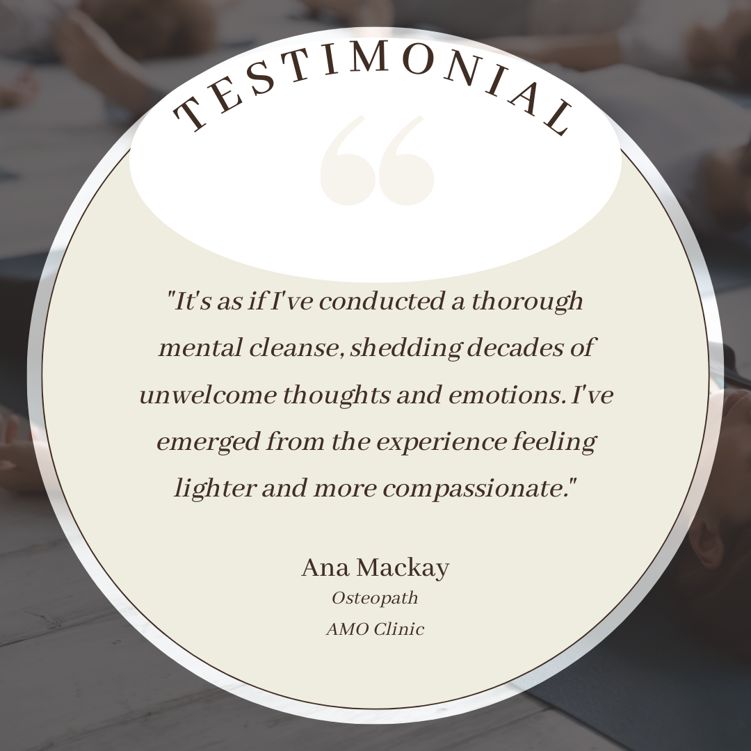 Original testimonial from Ana Mackay