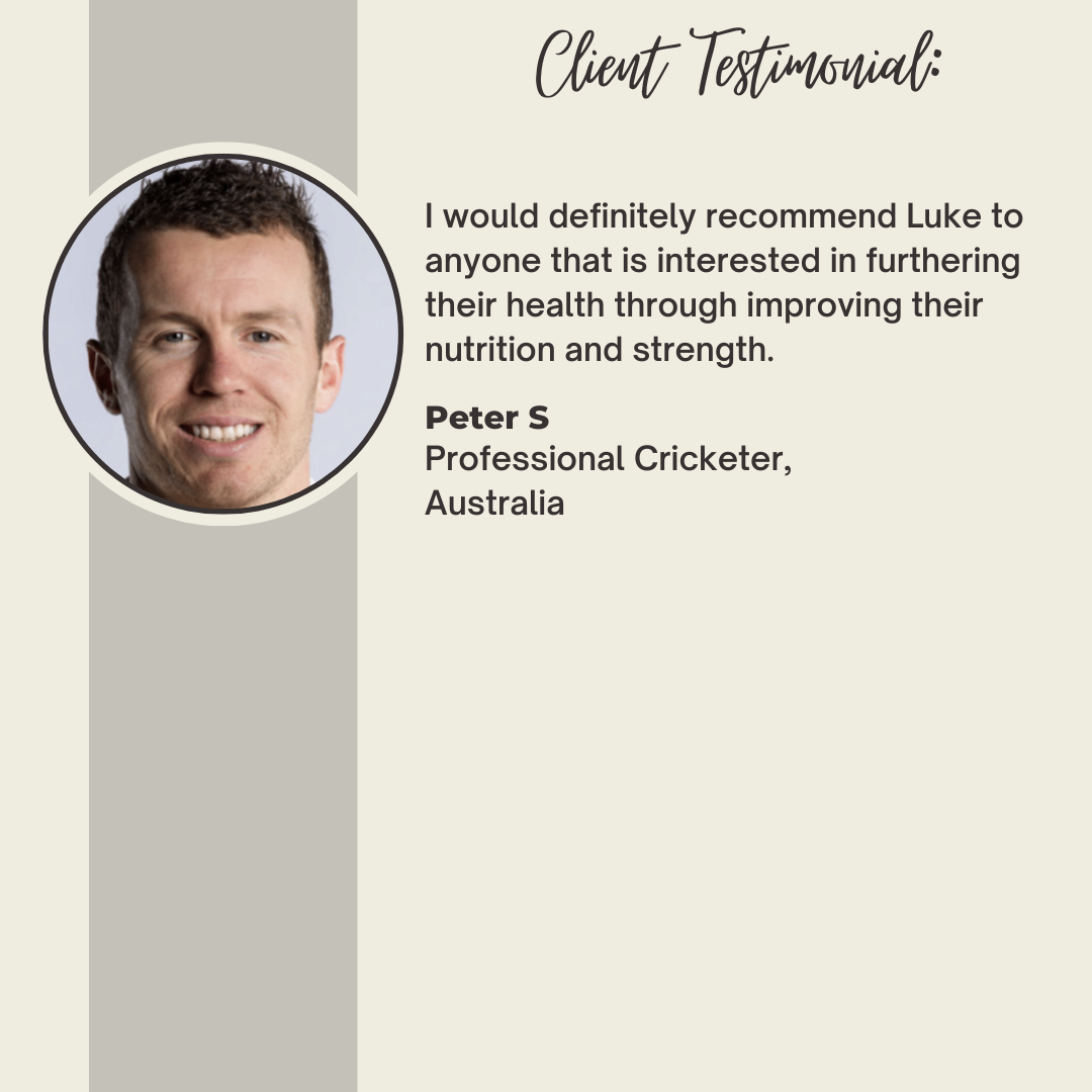 Original testimonial from Peter S